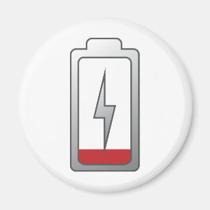 Batterij bijna leeg! magneet