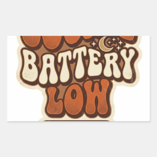 Batterij laag Retro Sticker | Grappige Aesthetisch