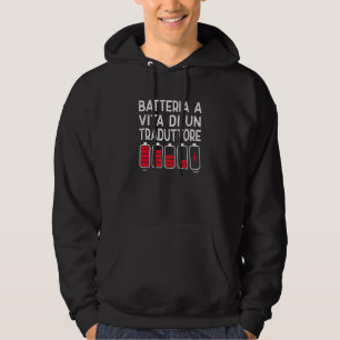 Batterij Levensduur Van Een Vertaler Leuk Tekenen Hoodie