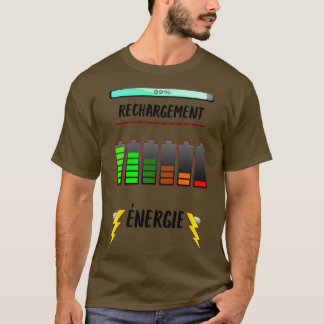 batterij oplaadenergie t-shirt