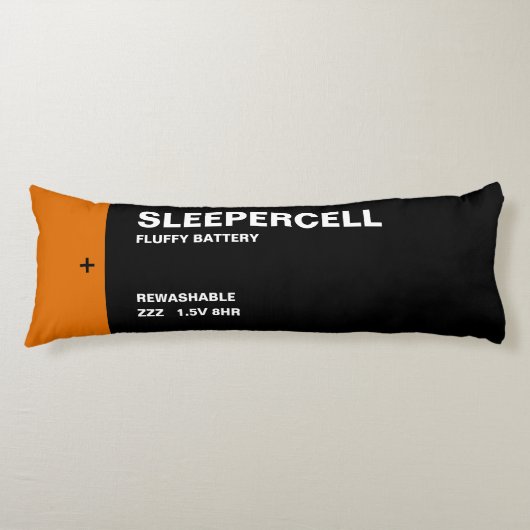 Batterij parodie Lichaamskussen (Voorkant)