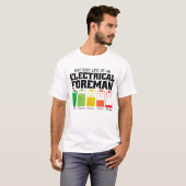 Batterijduur van een elektrische voorman t-shirt (Voorkant volledig)