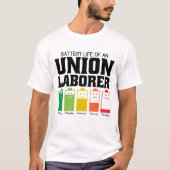 Batterijduur van een EU-laboratorium T-shirt (Voorkant)