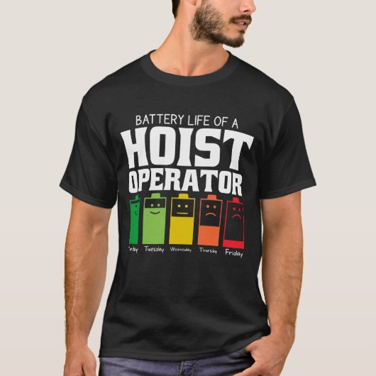 Batterijduur van een hostexploitant t-shirt (Voorkant)