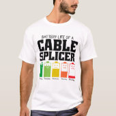 Batterijduur van een kabelsplicer t-shirt (Voorkant)