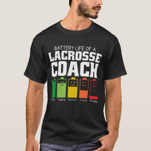 Batterijduur van een lacrosse coach t-shirt
