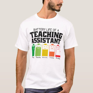Batterijduur van een leerassistent t-shirt
