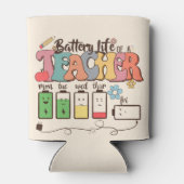 Batterijduur van een leraar – Relatable Educator Blikjeskoeler (Achterkant)