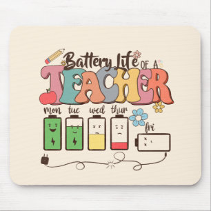Batterijduur van een leraar – Relatable Educator Muismat
