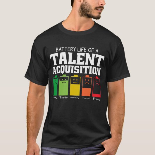 Batterijduur van een overname van talenten t-shirt (Voorkant)