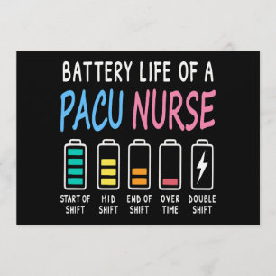 Batterijduur van een PACU-verpleegster niveau humo Kaart