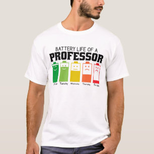Batterijduur van een professor t-shirt
