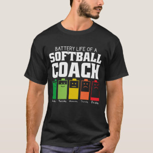 Batterijduur van een Softball-lak T-shirt