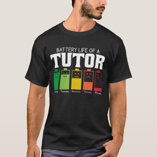 Batterijduur van een testbak t-shirt (Voorkant)