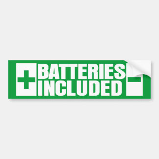 Batterijen inclusief hybride auto bumpersticker
