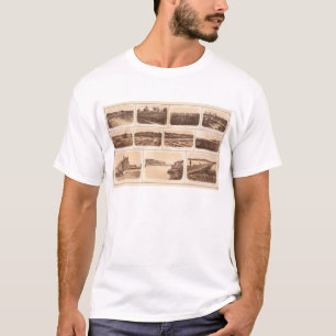Batterijen, roodbaars, gebouw, kanaal, brug t-shirt