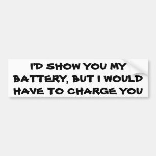 Batterijwoordspeling Bumpersticker