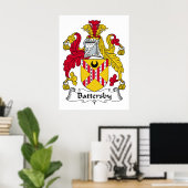 Battersby Family Crest Poster (Thuiskantoor)