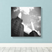 Battersea Power Station Canvas Afdruk (Insitu (Houten vloer))