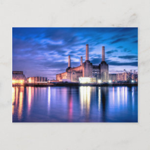 Battersea Power Station 's nachts Briefkaart