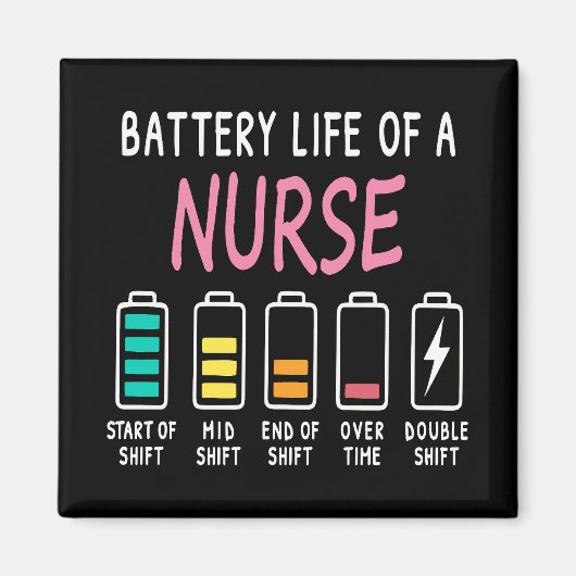 Battery life of a nurse humor chart magneet (Voorkant)