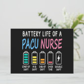 Battery life of a PACU nurse levels humor Kaart (Staand voorkant)