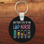 Battery life of an L&D nurse humor chart Sleutelhanger (Achterkant)