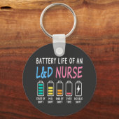 Battery life of an L&D nurse humor chart Sleutelhanger (Voorkant)