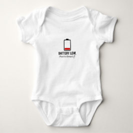 "BATTERY LOW. (Feed to Charge)" Humorous Tech Tee Romper