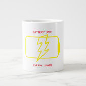 Battery Low Mug – Funny Energy Low Coffee Mug (Devant)