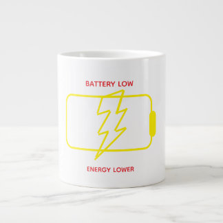 Battery Low Mug – Funny Energy Low Coffee Mug