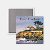 Battery Point Light, aimant Californie (Recto/Verso)