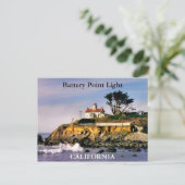 Battery Point Light, Carte postale California (Debout devant)