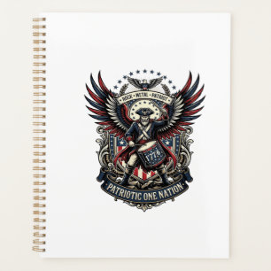 Batteur Patriotique De Rock Metal Musique Liberté