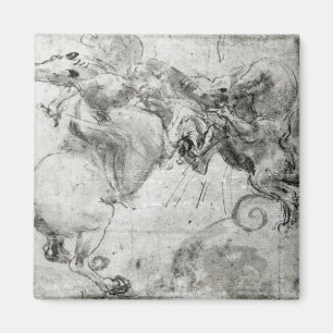 Battle between a Rider and a Dragon, c.1482 Magneet