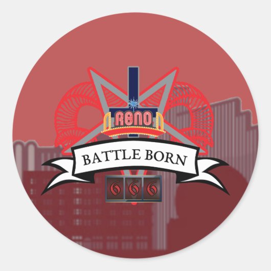 Battle Born Satanists - Stickers du nord du Nevada (Devant)