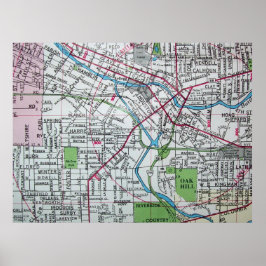 Battle Creek, MI  Map Poster