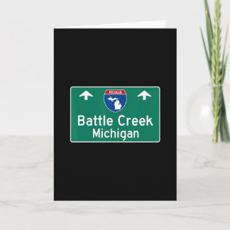 Battle Creek Michigan Interstate Snelweg Vakantie Kaart