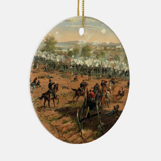 Battle Gettysburg Hancock bij Gettysbug Thulstrup Keramisch Ornament (Rechts)