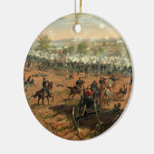 Battle Gettysburg Hancock bij Gettysbug Thulstrup Keramisch Ornament (Links)