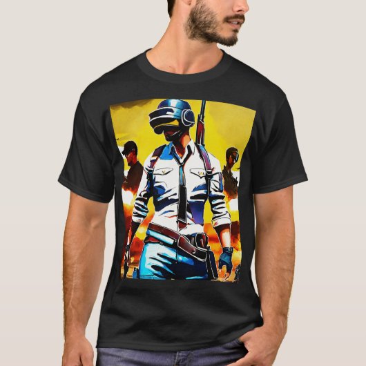 battle ground mobiel of PUBG T-shirt (Voorkant)