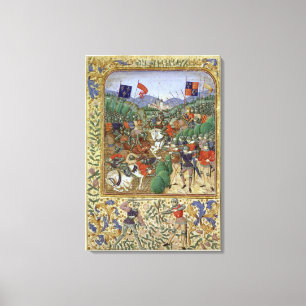 Battle of Agincourt, 25 oktober 1415 (w/c op pap) Canvas Afdruk