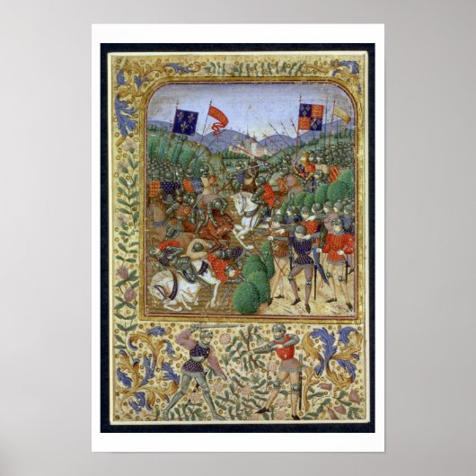 Battle of Agincourt, 25 oktober 1415 (w/c op pap) Poster (Voorkant)