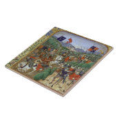 Battle of Agincourt, 25 oktober 1415 (w/c op pap) Tegeltje (Zijkant)