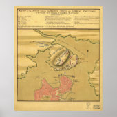 Battle of Bunker Hill Map 1775 Poster (Voorkant)