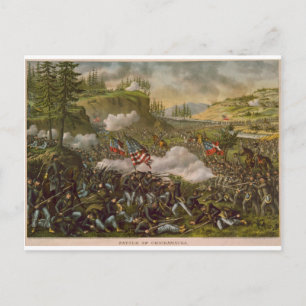 Battle of Chickamauga, gepubliceerd rond 1890 Briefkaart