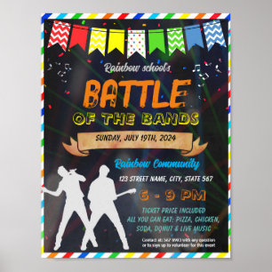 Battle of the Bands School evenement sjabloon Poster