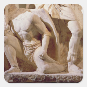 Battle scene, c.169 vierkante sticker