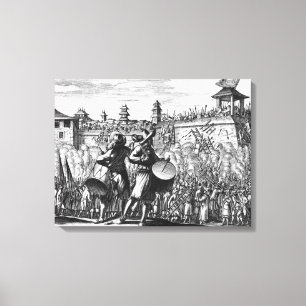 Battle scene canvas afdruk