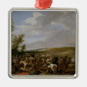Battle Scene op Lutzen tussen koning Gustavus Metalen Ornament